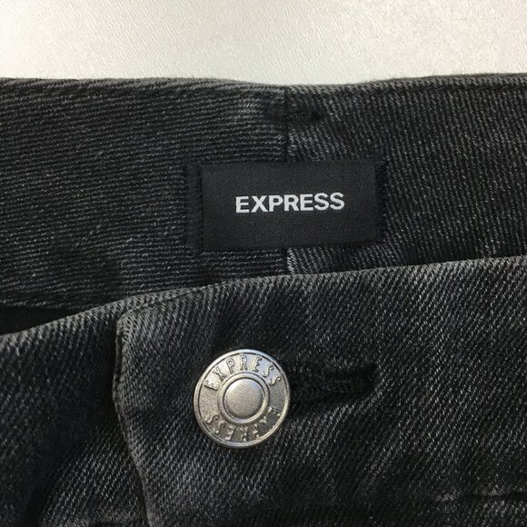 NWT EXPRESS Flexx Dark Gray High Rise Ultra Hyper Stretch Skinny Jeans 3 Sizes - Picture 2 of 13
